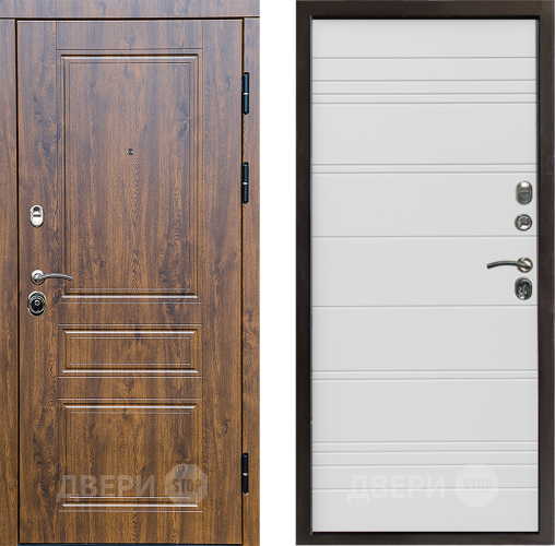 Входная металлическая Дверь Престиж Классика Дуб Line Белый в Орехово-Зуево