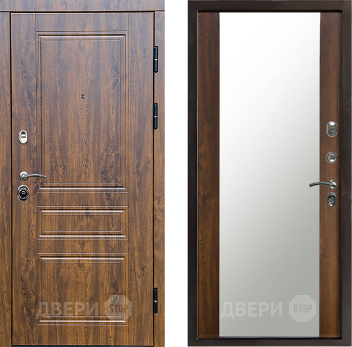 Входная металлическая Дверь Престиж Классика Дуб Зеркало Дуб в Орехово-Зуево