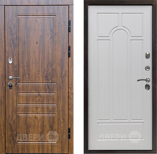 Входная металлическая Дверь Престиж Классика Дуб Арка Лиственница белая в Орехово-Зуево