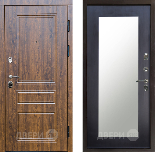 Входная металлическая Дверь Престиж Классика Дуб Зеркло Пастораль Венге в Орехово-Зуево