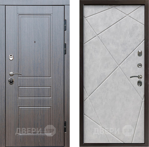 Дверь Престиж Классика Венге Лучи Бетон светлый в Орехово-Зуево