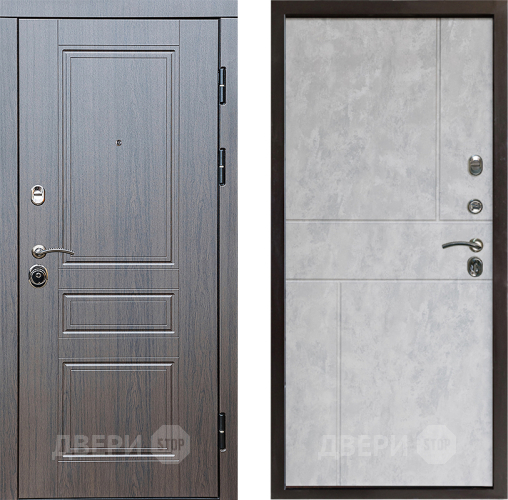 Входная металлическая Дверь Престиж Классика Венге Горизонт Бетон светлый в Орехово-Зуево