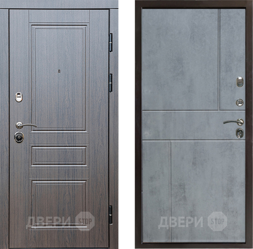 Входная металлическая Дверь Престиж Классика Венге Горизонт Бетон темный в Орехово-Зуево