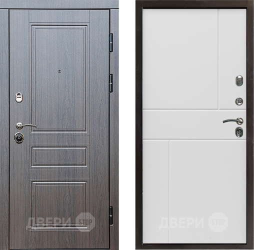 Входная металлическая Дверь Престиж Классика Венге Горизонт Бетон белый в Орехово-Зуево