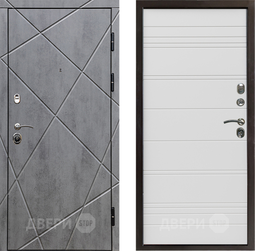 Входная металлическая Дверь Престиж Лучи Line Белый в Орехово-Зуево