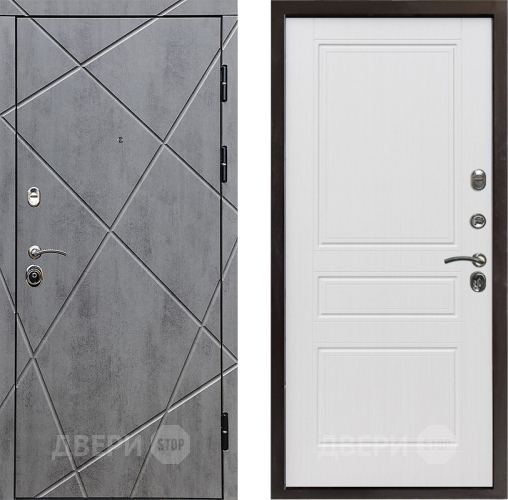 Входная металлическая Дверь Престиж Лучи Классика Белое дерево в Орехово-Зуево