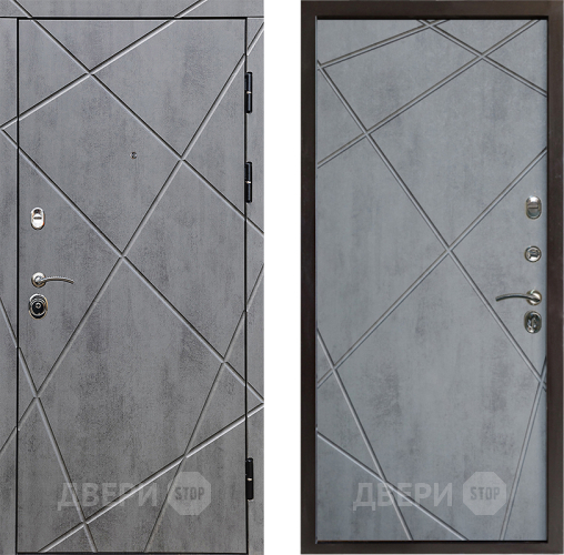 Входная металлическая Дверь Престиж Лучи Лучи Бетон темный в Орехово-Зуево