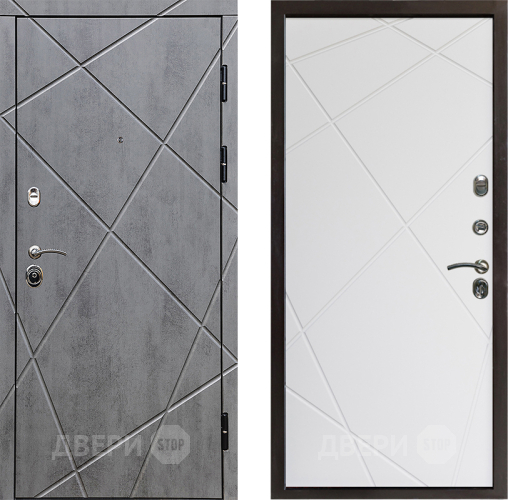 Входная металлическая Дверь Престиж Лучи Лучи Бетон белый в Орехово-Зуево