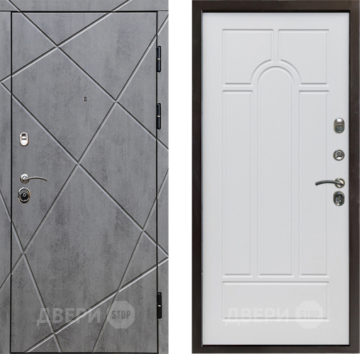 Входная металлическая Дверь Престиж Лучи Арка Белое дерево в Орехово-Зуево