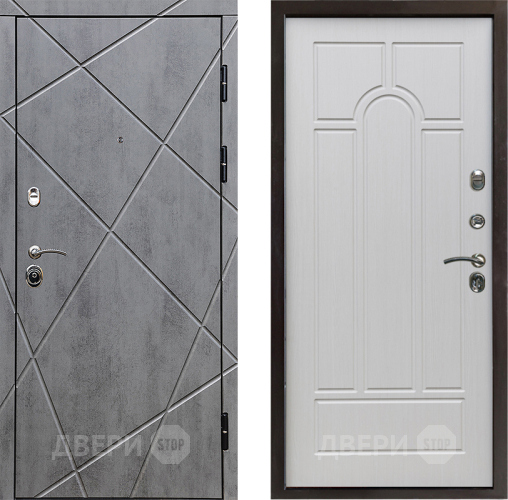 Входная металлическая Дверь Престиж Лучи Арка Лиственница белая в Орехово-Зуево