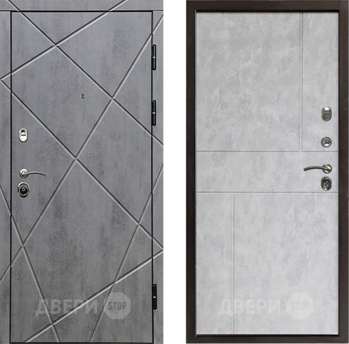 Входная металлическая Дверь Престиж Лучи Горизонт Бетон светлый в Орехово-Зуево