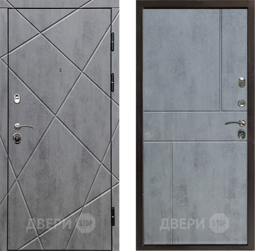 Входная металлическая Дверь Престиж Лучи Горизонт Бетон темный в Орехово-Зуево