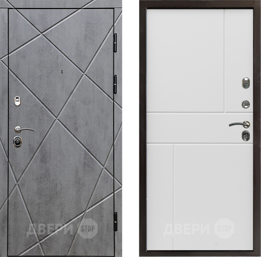 Дверь Престиж Лучи Горизонт Бетон белый в Орехово-Зуево