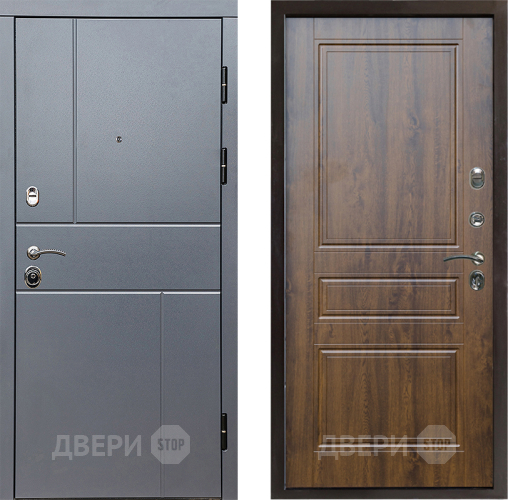 Входная металлическая Дверь Престиж Горизонт Грэй Классика Дуб в Орехово-Зуево