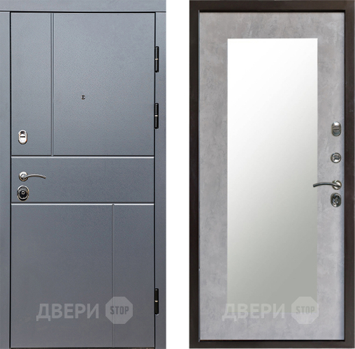 Дверь Престиж Горизонт Грэй Зеркло Пастораль Бетон светлый в Орехово-Зуево