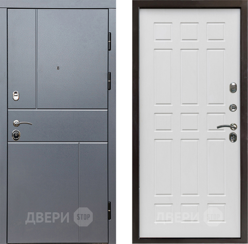Входная металлическая Дверь Престиж Горизонт Грэй Спарта Белое дерево в Орехово-Зуево