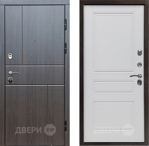 Входная металлическая Дверь Престиж Горизонт Венге Классика Белый матовый в Орехово-Зуево