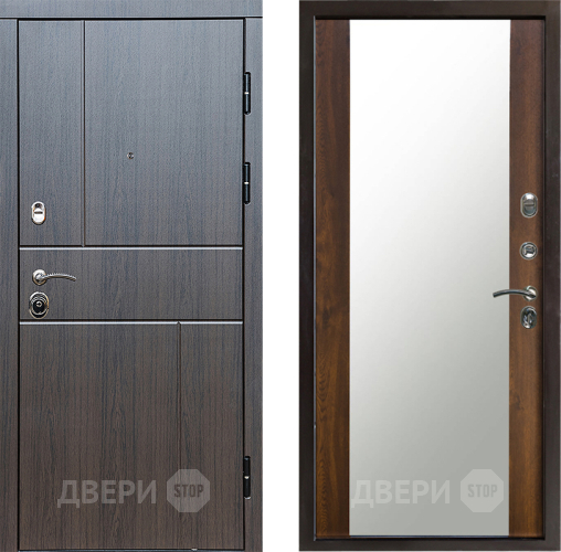 Входная металлическая Дверь Престиж Горизонт Венге Зеркало Дуб в Орехово-Зуево