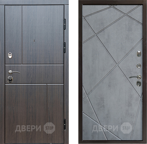Входная металлическая Дверь Престиж Горизонт Венге Лучи Бетон темный в Орехово-Зуево