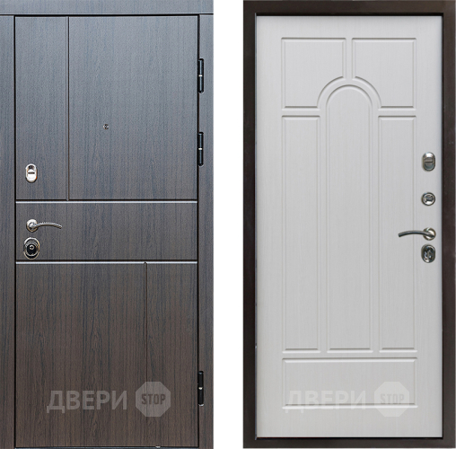 Входная металлическая Дверь Престиж Горизонт Венге Арка Лиственница белая в Орехово-Зуево