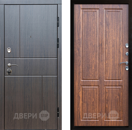 Входная металлическая Дверь Престиж Горизонт Венге Премиум Орех светлый в Орехово-Зуево