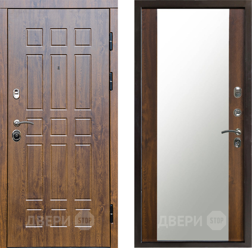 Входная металлическая Дверь Престиж Стандарт Зеркало Дуб в Орехово-Зуево