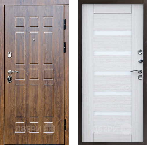 Входная металлическая Дверь Престиж Стандарт Царга Лиственница белая в Орехово-Зуево