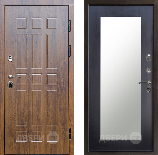 Входная металлическая Дверь Престиж Стандарт Зеркло Пастораль Венге в Орехово-Зуево