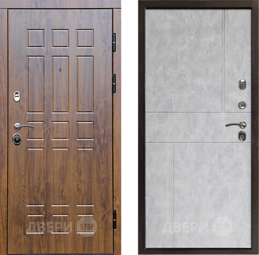 Входная металлическая Дверь Престиж Стандарт Горизонт Бетон светлый в Орехово-Зуево