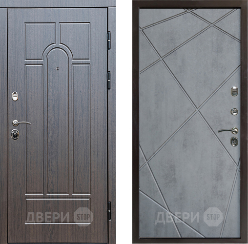 Входная металлическая Дверь Престиж Арка Лучи Бетон темный в Орехово-Зуево