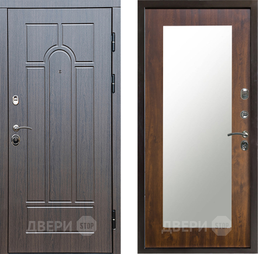 Входная металлическая Дверь Престиж Арка Зеркло Пастораль Дуб в Орехово-Зуево