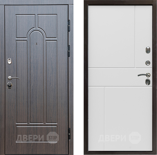 Входная металлическая Дверь Престиж Арка Горизонт Бетон белый в Орехово-Зуево