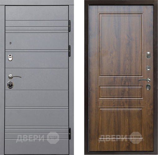 Входная металлическая Дверь Престиж Линия Грэй Классика Дуб в Орехово-Зуево