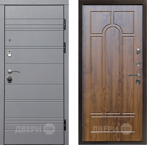 Входная металлическая Дверь Престиж Линия Грэй Арка Дуб в Орехово-Зуево