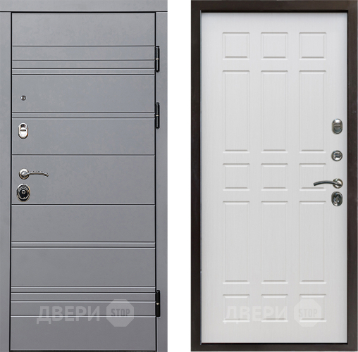 Входная металлическая Дверь Престиж Линия Грэй Спарта Лиственница белая в Орехово-Зуево