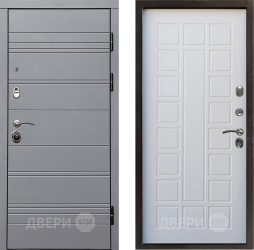 Входная металлическая Дверь Престиж Линия Грэй Престиж Белое дерево в Орехово-Зуево