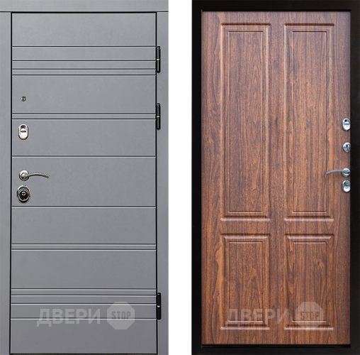 Входная металлическая Дверь Престиж Линия Грэй Премиум Орех светлый в Орехово-Зуево