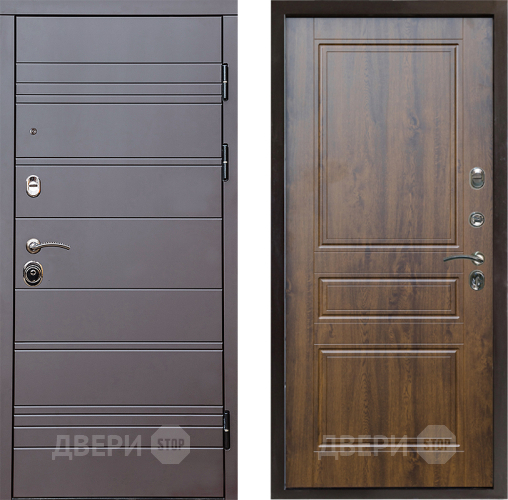 Входная металлическая Дверь Престиж Линия Браун Классика Дуб в Орехово-Зуево