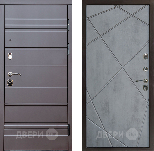 Дверь Престиж Линия Браун Лучи Бетон темный в Орехово-Зуево