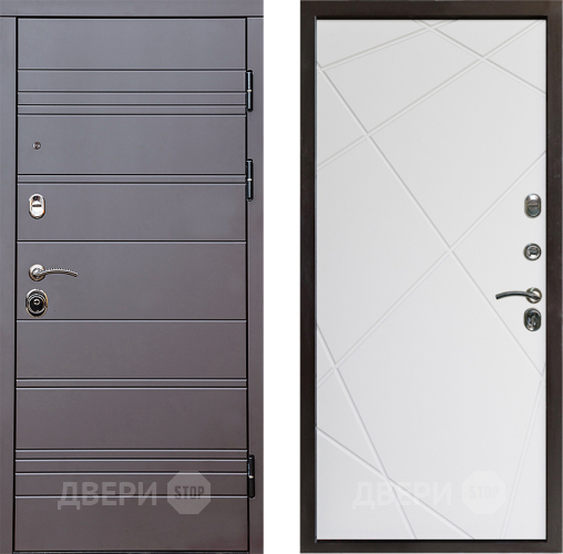 Дверь Престиж Линия Браун Лучи Бетон белый в Орехово-Зуево