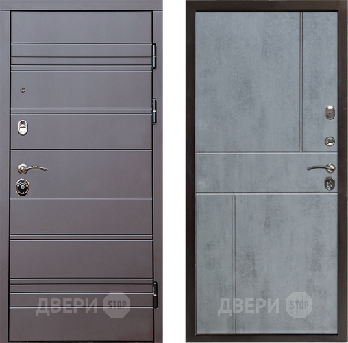 Дверь Престиж Линия Браун Горизонт Бетон темный в Орехово-Зуево