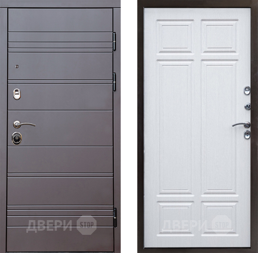 Входная металлическая Дверь Престиж Линия Браун Премиум Лиственница белая в Орехово-Зуево