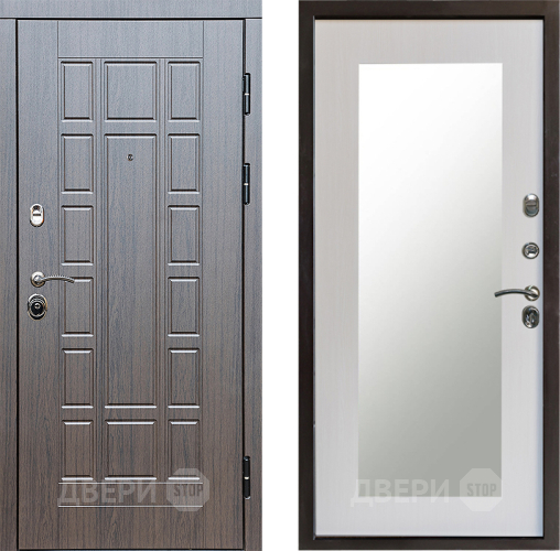 Входная металлическая Дверь Престиж Престиж Зеркло Пастораль Лиственница белая в Орехово-Зуево