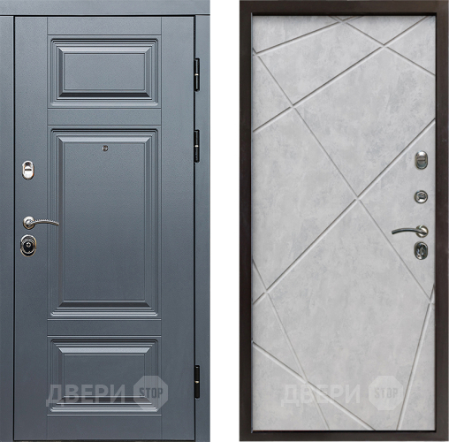 Дверь Престиж Премиум Лучи Бетон светлый в Орехово-Зуево
