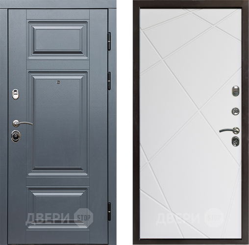 Входная металлическая Дверь Престиж Премиум Лучи Бетон белый в Орехово-Зуево