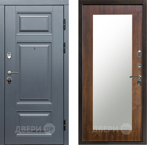 Входная металлическая Дверь Престиж Премиум Зеркло Пастораль Дуб в Орехово-Зуево