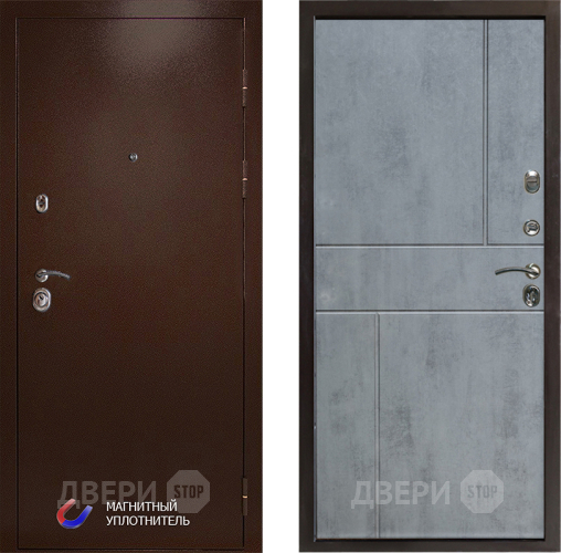 Дверь Престиж Медь Горизонт Бетон темный в Орехово-Зуево