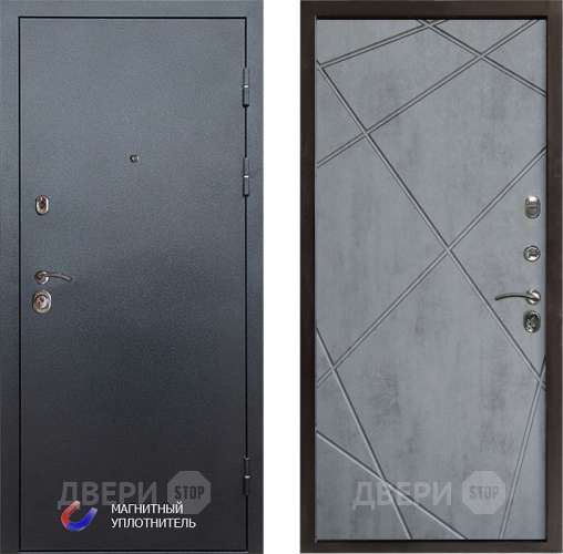 Дверь Престиж Графит Лучи Бетон темный в Орехово-Зуево