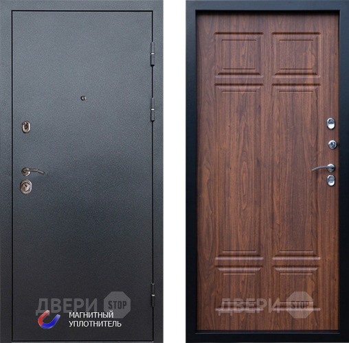 Входная металлическая Дверь Престиж Графит Премиум Орех темный в Орехово-Зуево