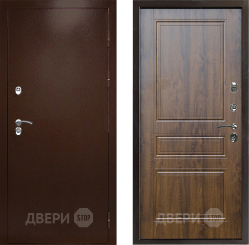 Входная металлическая Дверь Престиж TERMO с терморазрывом Снегирь Медь Классика Дуб в Орехово-Зуево